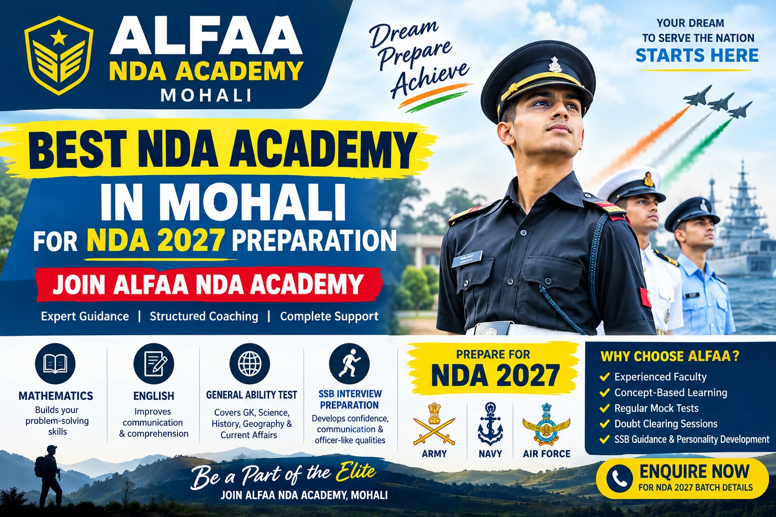 Best NDA Academy in Mohali for NDA 2027  ALFAA NDA Academy